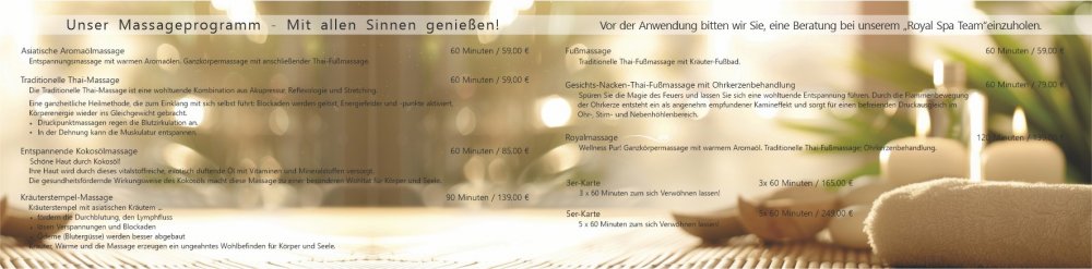 Royal Spa - PreislisteS1